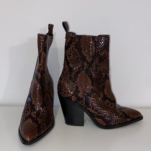 ALDO Western Leather Ankle Bootie
